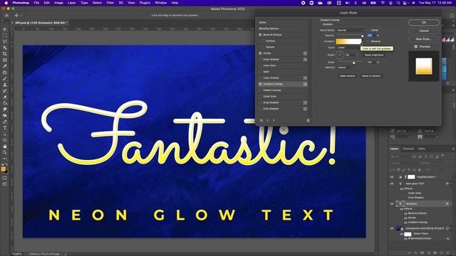 Neon Glow Text Effect Photoshop Tutorial смотреть онлайн
