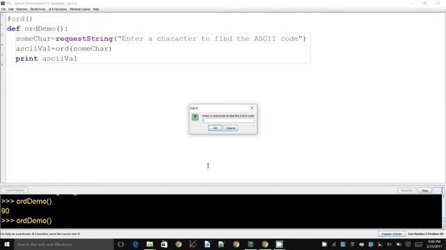 Code Fundamentals in JES: ASCII codes, ord() vs. chr() смотреть онлайн