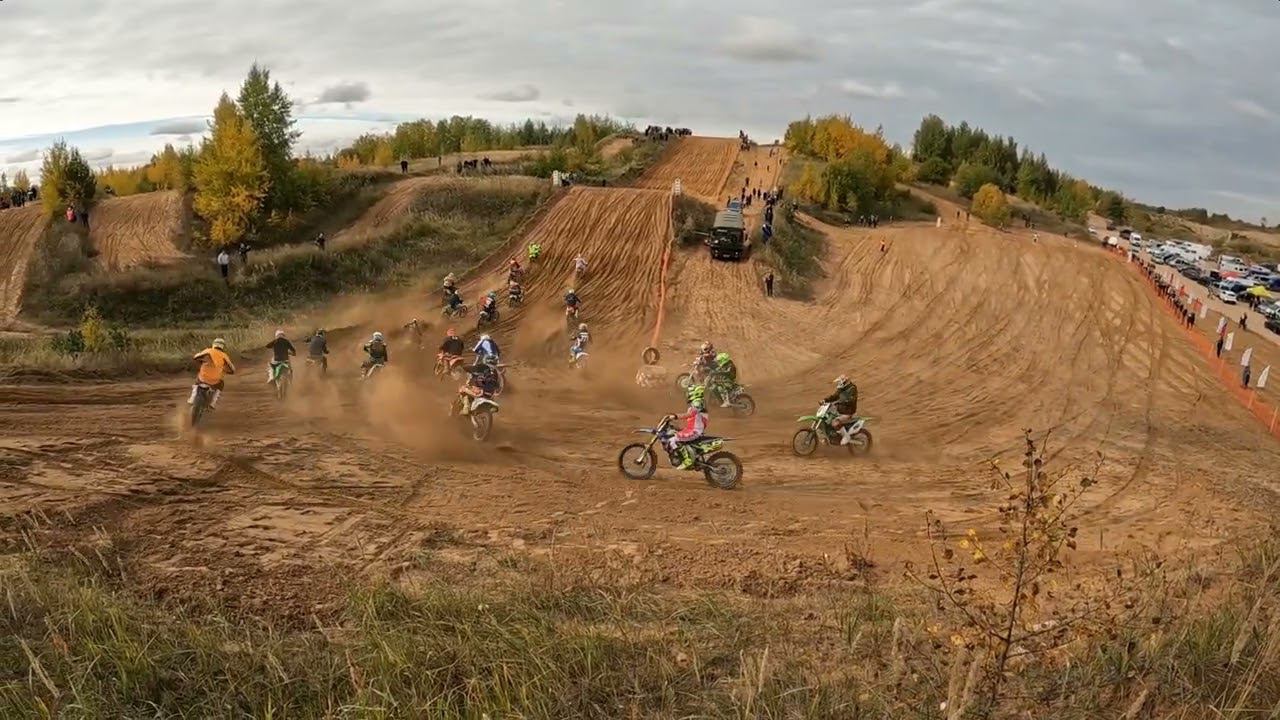 Чемпионат и первенство Псковской области по мотокроссу. Старты классов. смотреть онлайн