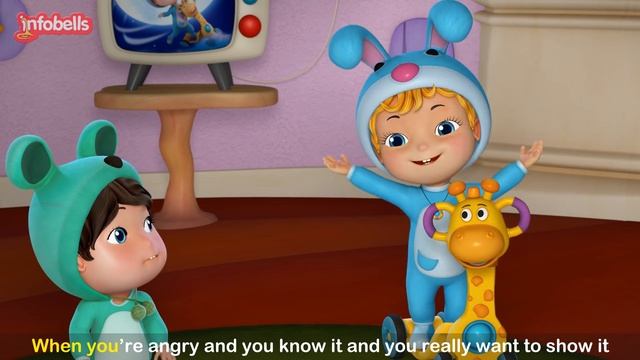 Good Habits Song for Kids | Don't Be Aggressive | Infobells смотреть онлайн