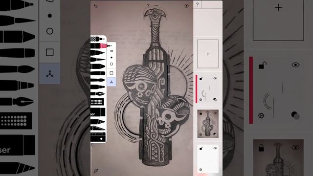 Tayasui Sketches Tattoo Tutorial Exploration смотреть онлайн