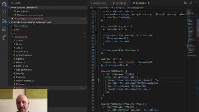 LiveCoding 6 - Realworld ReactJs + Redux project conversion from Classes to Hooks смотреть онлайн