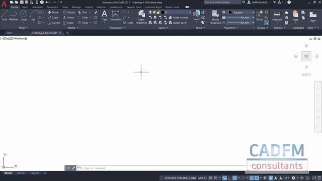 AutoCAD 2021 - Creating a simple titleblock смотреть онлайн