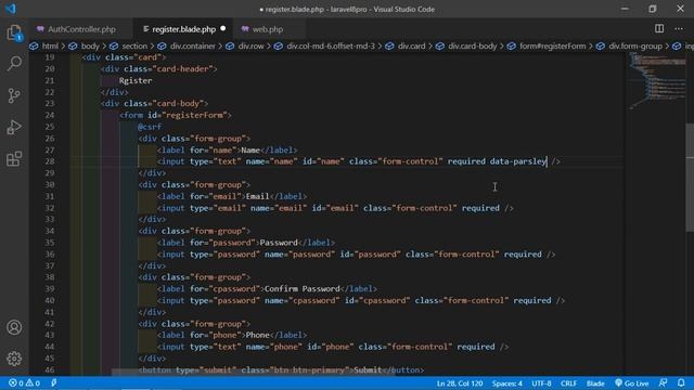 Laravel 8 Tutorial - Client Side Form Validation смотреть онлайн