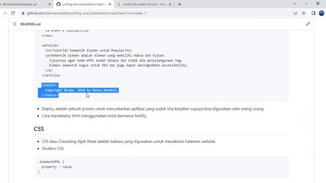 Writing & Presentation Test 1: CLI, GIT & GitHub, HTML, CSS, dan JavaScript смотреть онлайн
