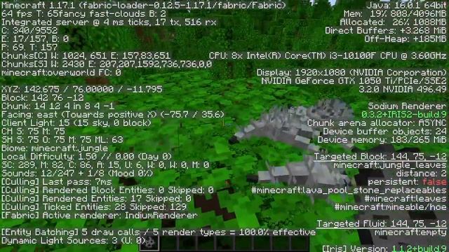 All performance mods put together (Fabric-1.17.1 смотреть онлайн