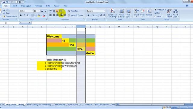 EXCEL GUIDE - How to hide unhide columns / rows / worksheets, how to group ungroup columns / rows смотреть онлайн