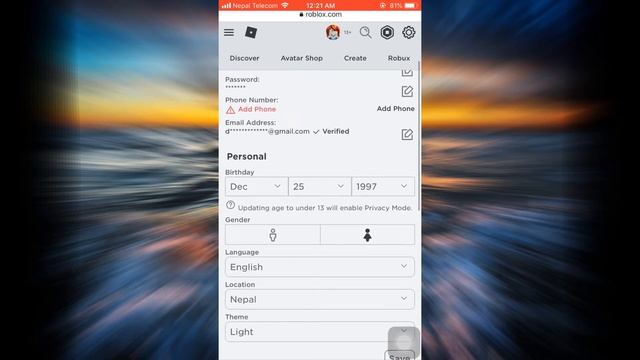 How to Change your age in Roblox || Change Roblox BirthDate 2021 смотреть онлайн