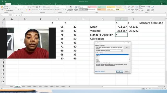 MS Excel in Hindi - Session 22 - Mean Variance Standard Deviation Correlation Standard Score смотреть онлайн
