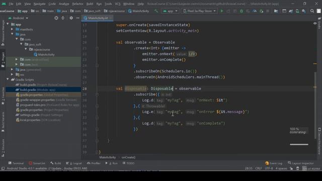 RxJava con Kotlin en Android Studio - Disposables смотреть онлайн