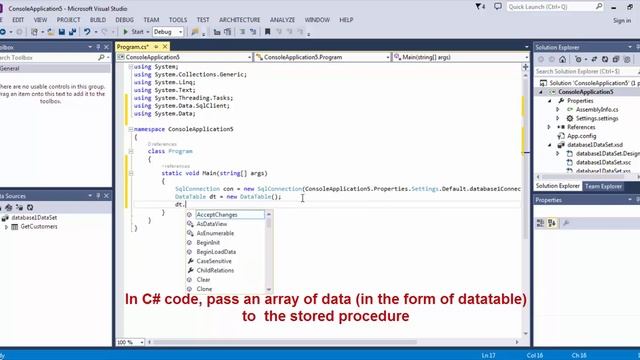 Pass an array into a SQL Server stored procedure - C# смотреть онлайн