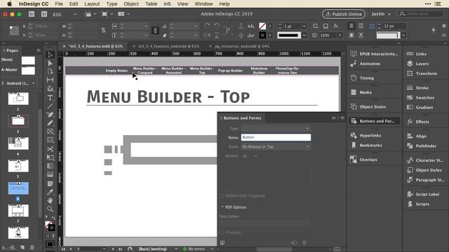 Instant Top Menu Bar in InDesign — in5 v3.4 features смотреть онлайн