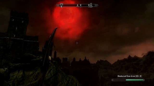 Skyrim - Shooting Auriel's Bow to Remove the Sun смотреть онлайн