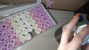 МК Шляпная коробка #букета из мыльных роз