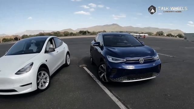 COMPARISON VW ID 4 vs Tesla Model Y WALKAROUND | INTERIOR & EXTERIOR | DRIVE смотреть онлайн