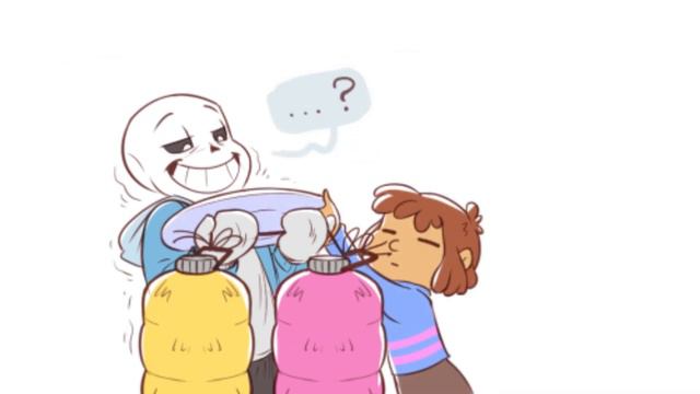 A normal day for Sans and Frisk - Undertale Comic Dub смотреть онлайн