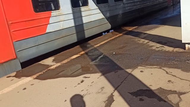ЭД4М-0459 во Фрязево с Ярославского вокзала на платформе Подлипки-Дачные смотреть онлайн