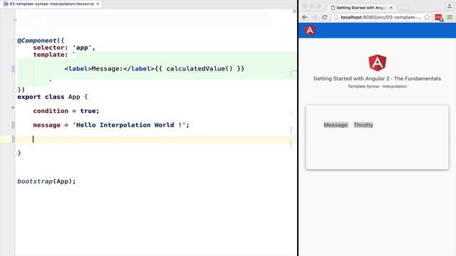 ? Angular Template Syntax Tutorial - Interpolation - Start At The Beginning смотреть онлайн