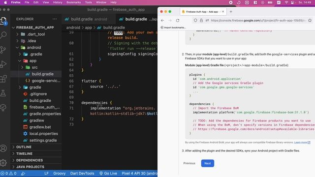 إنشاء وربط حساب فايربيز لأجهزة الأندرويد والآبل : Firebase - Setup #2 - Flutter смотреть онлайн