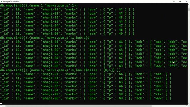 mongoDB 06 By Shaji Topic: find(), Projections, mongodb Sort(), $slice. смотреть онлайн