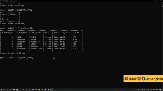 STRING FUNCTIONS || #SQL || Class 11&12 || Lecture : 9 смотреть онлайн