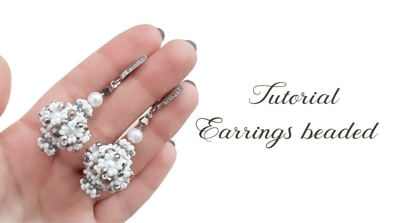 #МК - Объемные серьги из бисера и бусин | #Tutorial - Surround earrings from beads смотреть онлайн