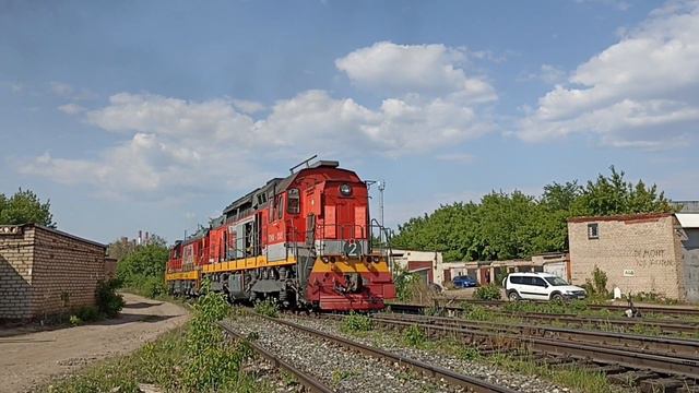 Тепловозы ЧМЭ3Т-6469, 6472. (ТЭМ14-0141 ТЧЭ-2 Челябиск), и 2ТЭ116У-0283 на реостатных испытаниях #ж смотреть онлайн
