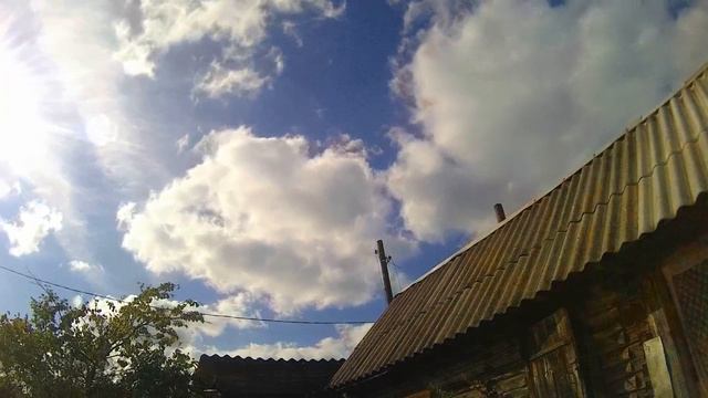 Облака. Молнии. Таймлапс. Последний день лета.