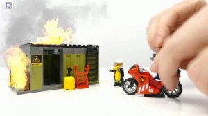 Лего Сити Пожарные Илья и Картонка спешат на помощь как команда быстрого реагирования 60108