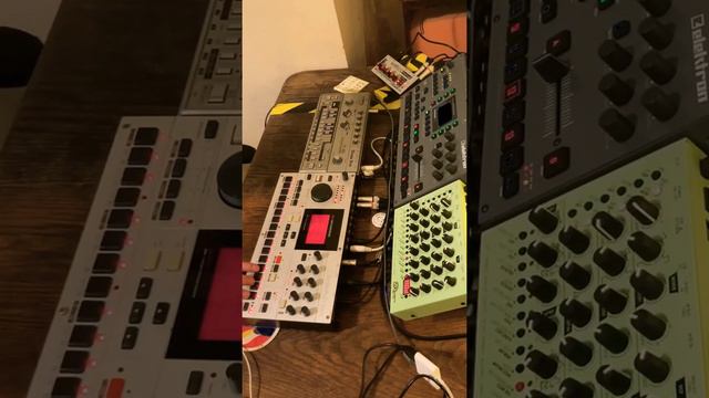 Machinedrum OS X 0.7 + Octatrack, 303, MFB Dominion Club, Buzzzy LONG JAM OF ACID TUNES! смотреть онлайн