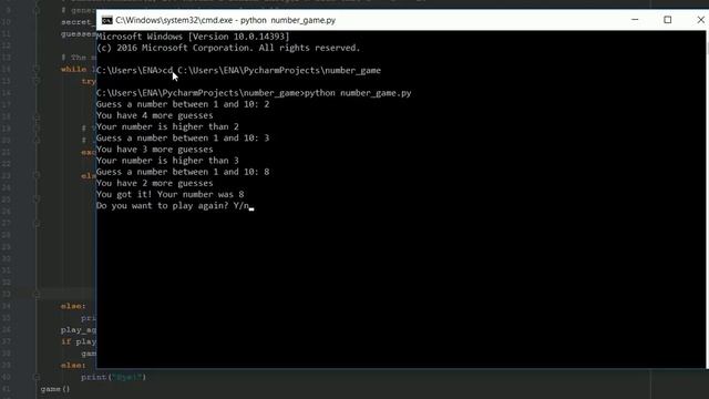 Simple Game Number - Python Project смотреть онлайн