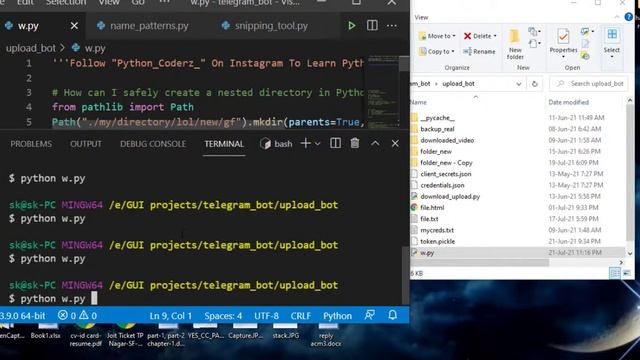 How create multiple folders in python | Nested folders | Nested Directory смотреть онлайн