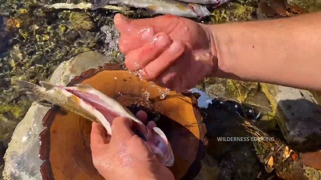 CATCH TROUT WITH HANDS AND COOK IN THE WILDERNESS | TASTES 100x BETTER IN THE NATURE