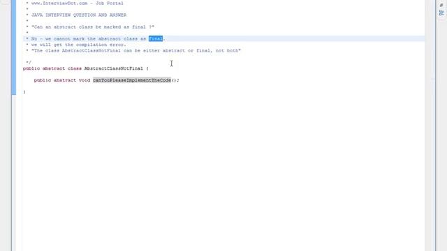 Can an abstract class be marked as final in Java смотреть онлайн