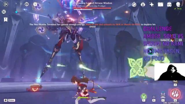 AMBER SOLO VS SHOUKI NO KAMI REMATCH! NO FOOD, NO DMG TAKEN смотреть онлайн