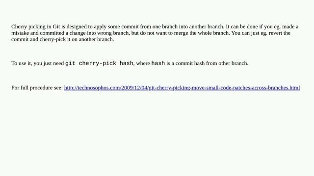 What does cherry-picking a commit with Git mean? смотреть онлайн