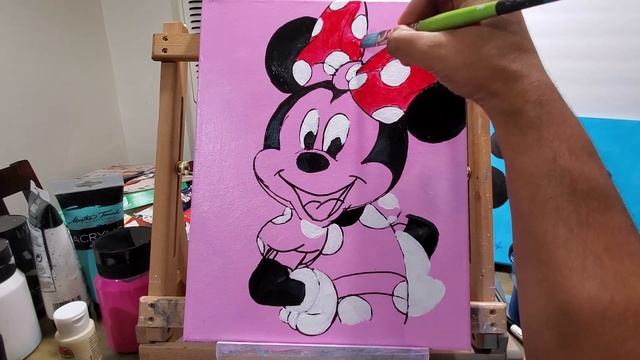How to Paint Minnie Mouse For Beginners смотреть онлайн