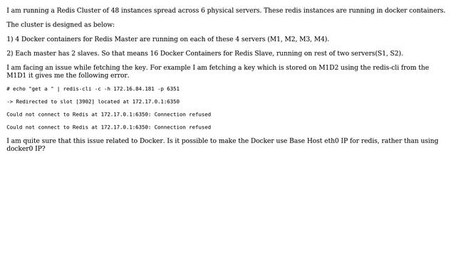 Issues with Redis Cluster in Docker смотреть онлайн