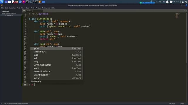 method chaining in Python with arguments смотреть онлайн