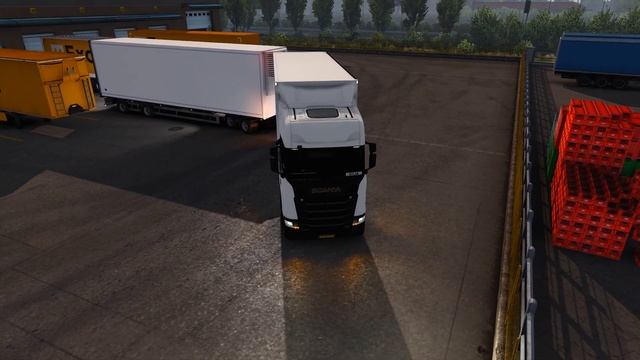 Reversing Tandem to Loading Dock in ETS2 смотреть онлайн