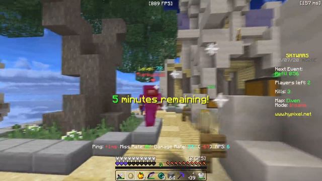 Using an Among Us Texture Pack to WIN Skywars.. смотреть онлайн