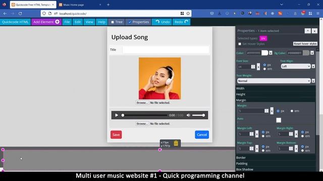 Multi User music website with procedural PHP | Beginner level | Quick programming tutorial смотреть онлайн
