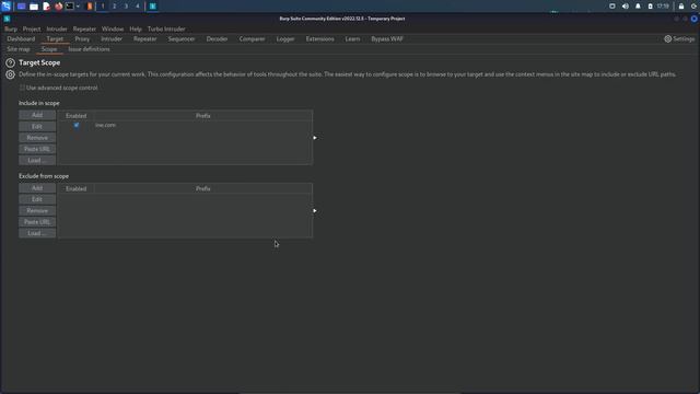4.6. Burp Suite Target & Scope