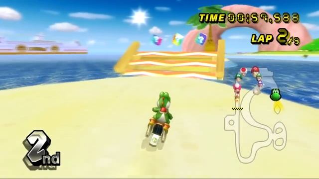 Mario Kart Wii (Wii) walkthrough - GCN Peach Beach смотреть онлайн