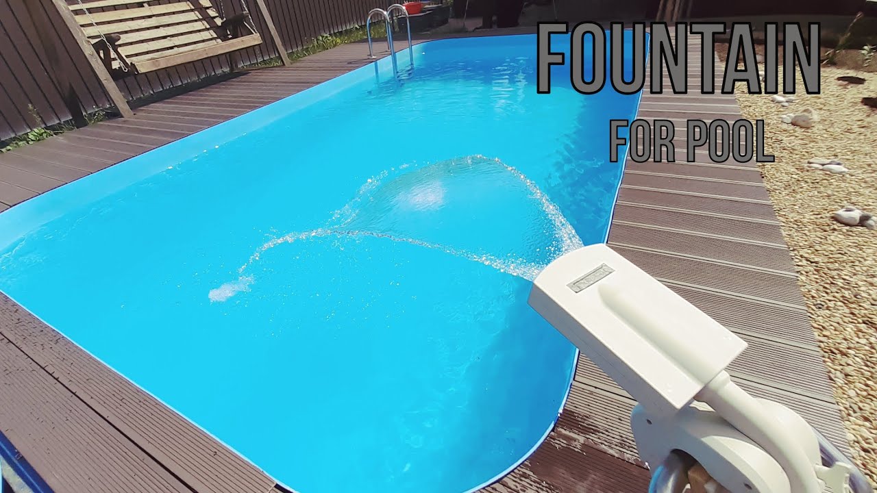Фонтан с подсветкой для бассейна. Бассейн с подсветкой. Фонтан для бассейна. смотреть онлайн