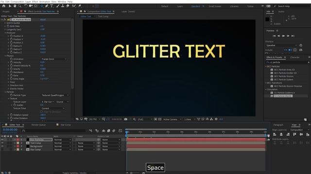 Glitter Text | After Effects Particle Tutorial | No Plugins Needed смотреть онлайн