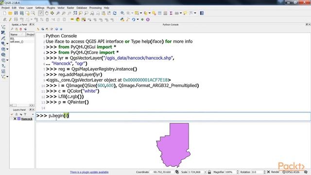 Automated GIS Workflows with PyQGIS : Creating the Simplest Map Renderer | packtpub.com смотреть онлайн