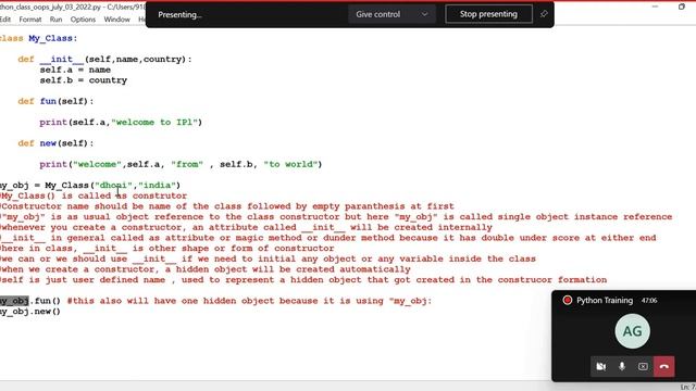 Python Class OOPS | Part 1| OOPS | Mohan Sivaraman | English смотреть онлайн