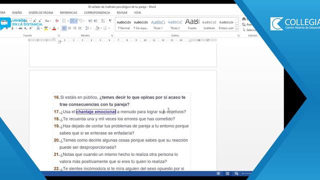 "Maltrato psicológico y violencia emocional" - Noelia De la Fuente смотреть онлайн