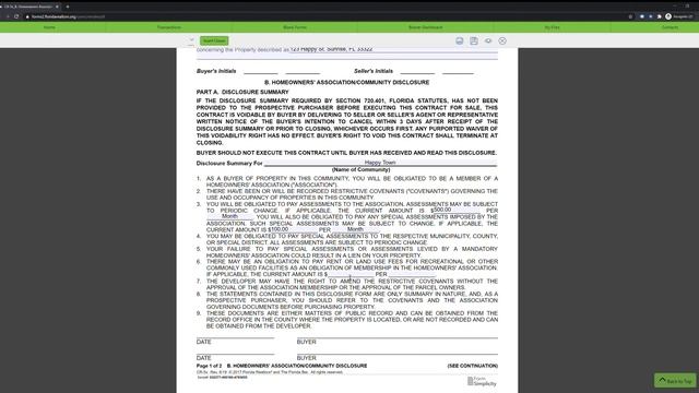 Homeowners Association Community Disclosure Rider HOA (Nizz Realty Inc. Tutorial Video) Florida смотреть онлайн